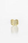 Anillo Chevron marina en oro amarillo Peso 4 12 Talla 10,3 (2) (1)