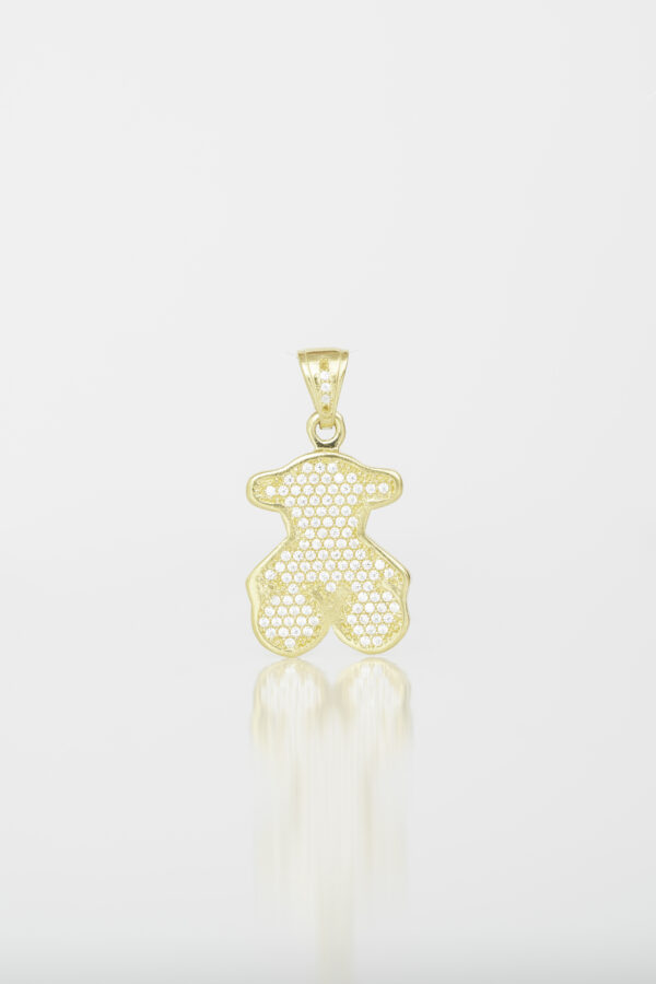 Dije T Bear en oro amarillo / Peso: 5,2 / Ancho: 20 mm / Alto: 30 mm