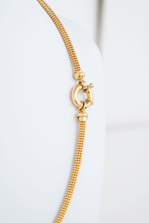 Cadena Tubular en oro italiano / Peso: 19,8