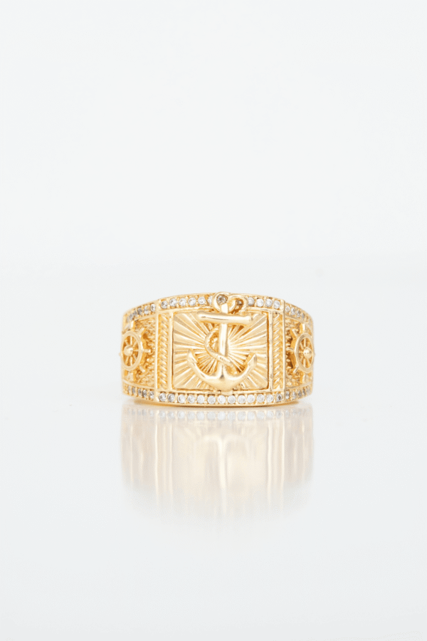 Anillo Ancla en oro amarillo / Peso: 14,0 / Talla: 9 3/4