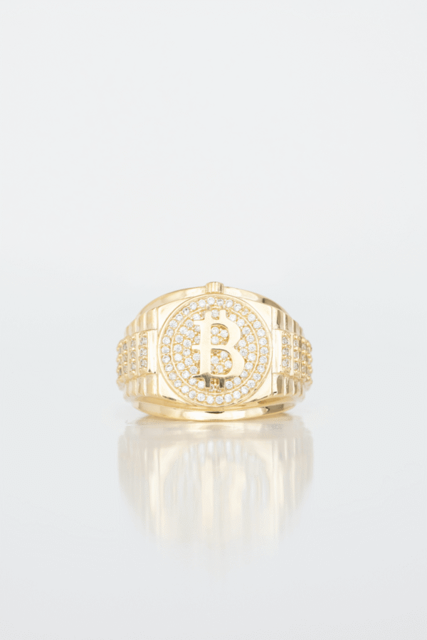 Anillo Bitcoin en oro amarillo / Peso: 10,5 / Talla: 9 1/2