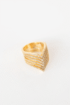 Anillo Chevron marina en oro amarillo Peso 4 12 Talla 10,3 (2) (1)