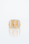 Anillo Cross en oro amarillo / Peso: 11,2 / Talla: 9