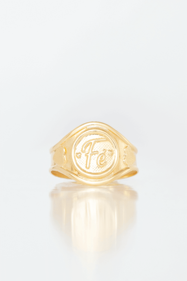Anillo Fé en oro amarillo / Peso: 1,9 / Talla: 6