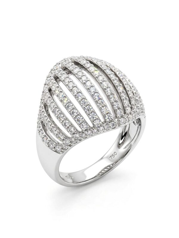 H207 ANILLO EN ORO BLANCO CON DIAMANTES