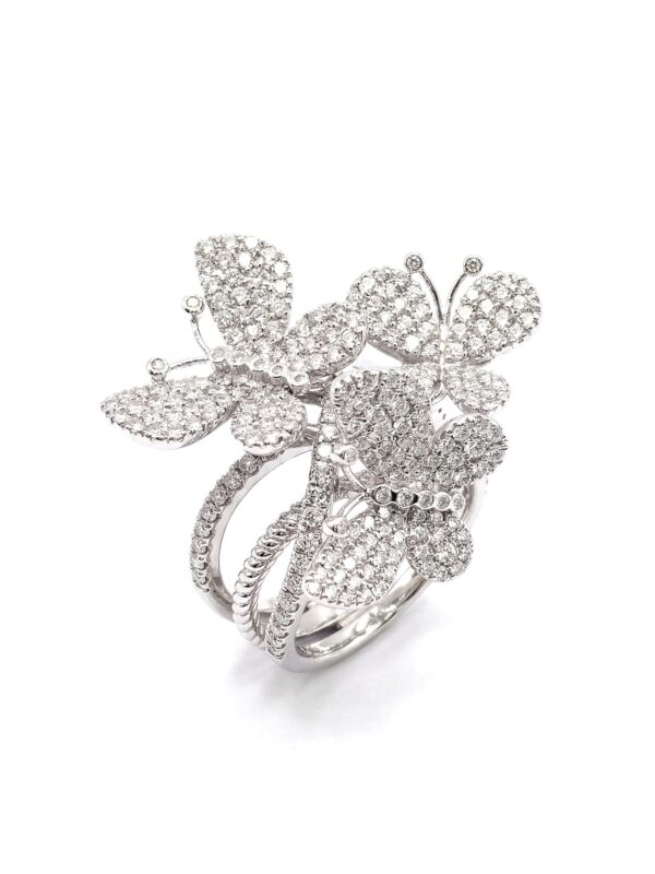 H209 ANILLO EN ORO BLANCO CON DIAMANTES