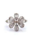H210 ANILLO FLOR EN ORO BLANCO CON DIAMANTES