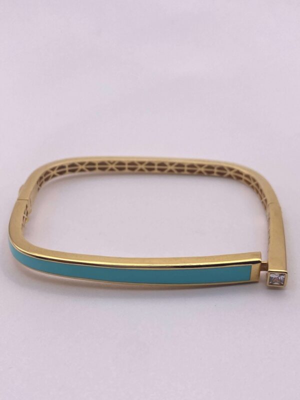 Brazalete tipo aro en oro italiano amarillo  - talla 16 cms