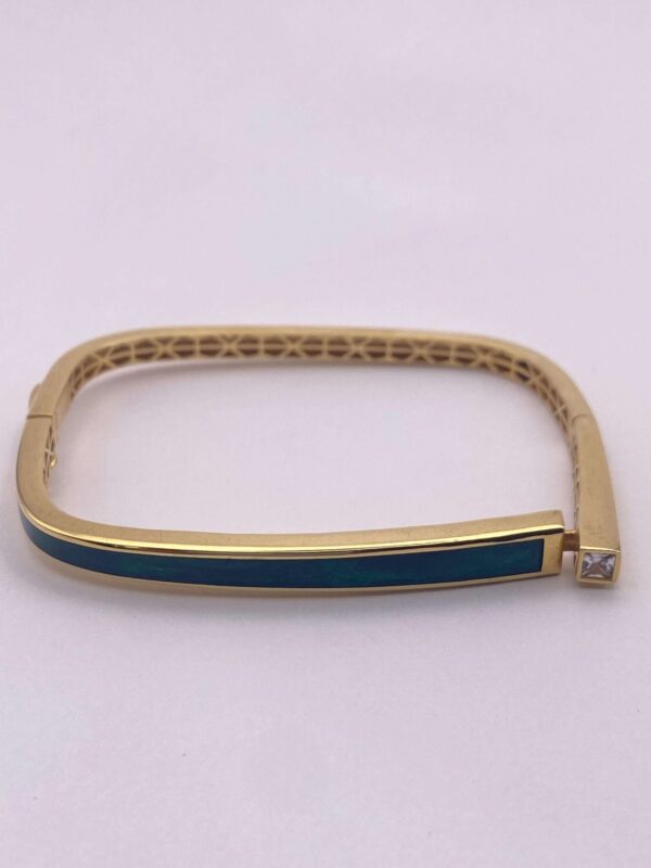 Brazalete tipo aro en oro italiano amarillo – talla 16 cms