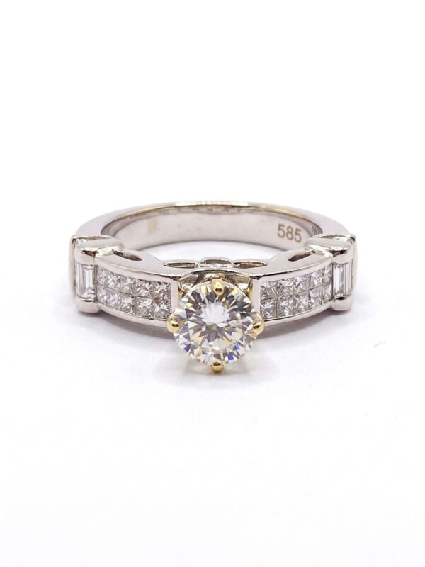 H230 ANILLO EN ORO BLANCO CON ORO