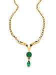 H92 GARGANTILLA EN ORO CON ESMERALDA Y DIAMANTES
