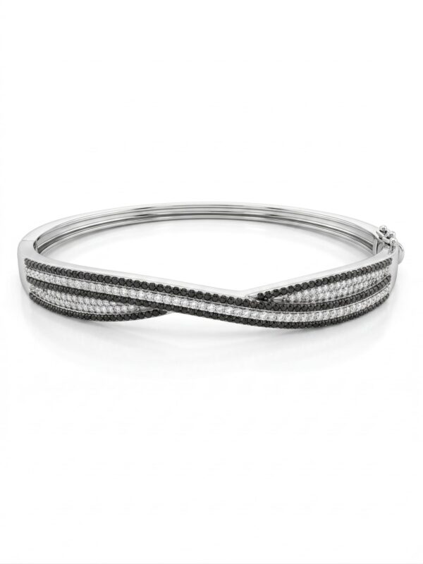 RECU14K BRAZALETE EN ORO BLANCO CON DIAMANTES