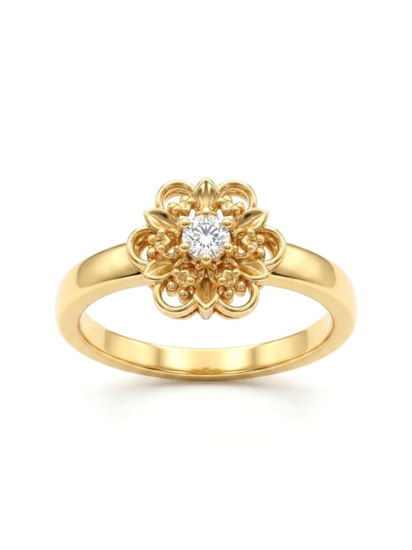 S101 ANILLO EN ORO AMARILLO CON DIAMANTES