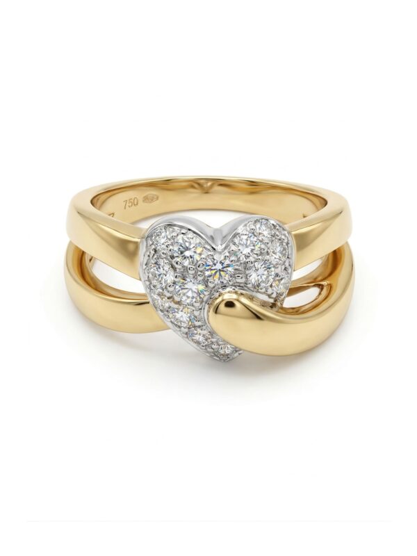 S358 SC ANILLO BICOLOR CON DIAMANTES