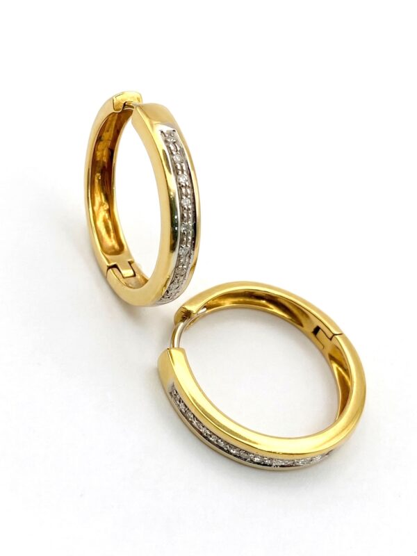 S413 CANDONGAS BICOLOR EN ORO Y DIAMANTES