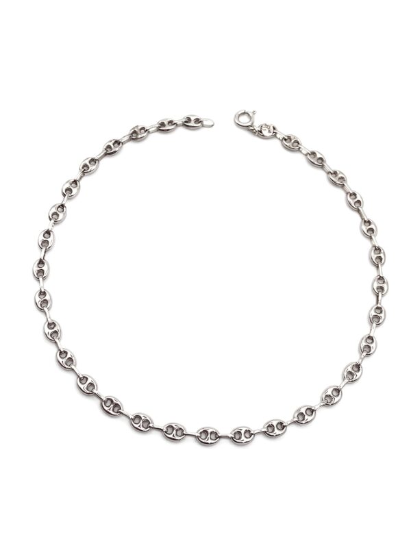 TOBA014 TOBILLERA EN ORO BLANCO