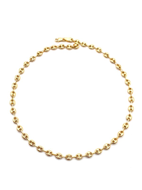 TOBA005 TOBILLERA EN ORO 18 KILATES