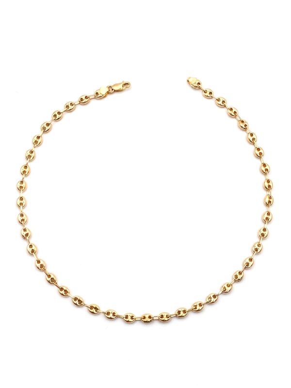 TOBA009 TOBILLERA EN ORO 18 KILATES