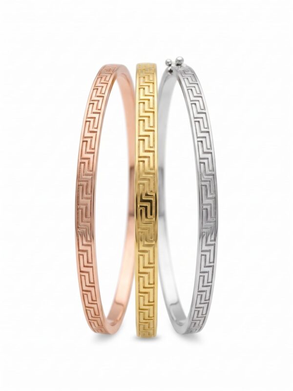 AR026 SET DE AROS TRICOLOR EN ORO ITALIANO