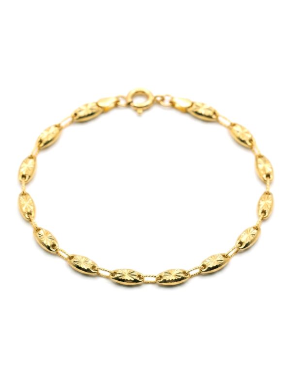 PL045 PULSERA RÚSTICA EN ORO DE 18 KILATES