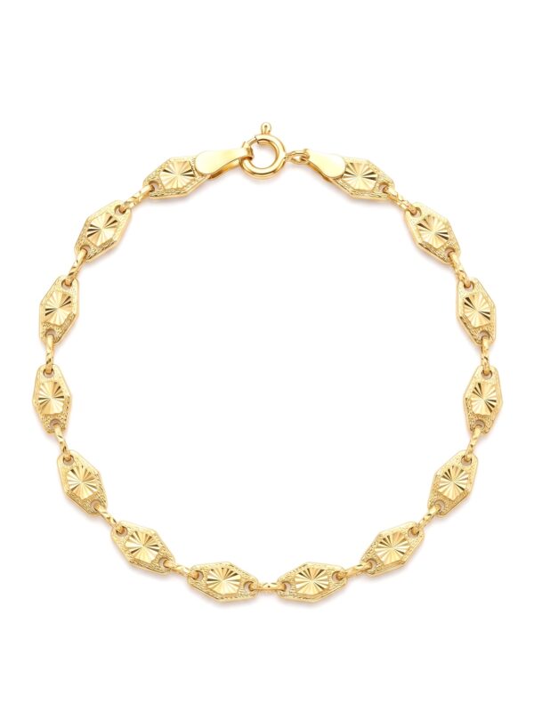 PL047 PULSERA RÚSTICA EN ORO NACIONAL