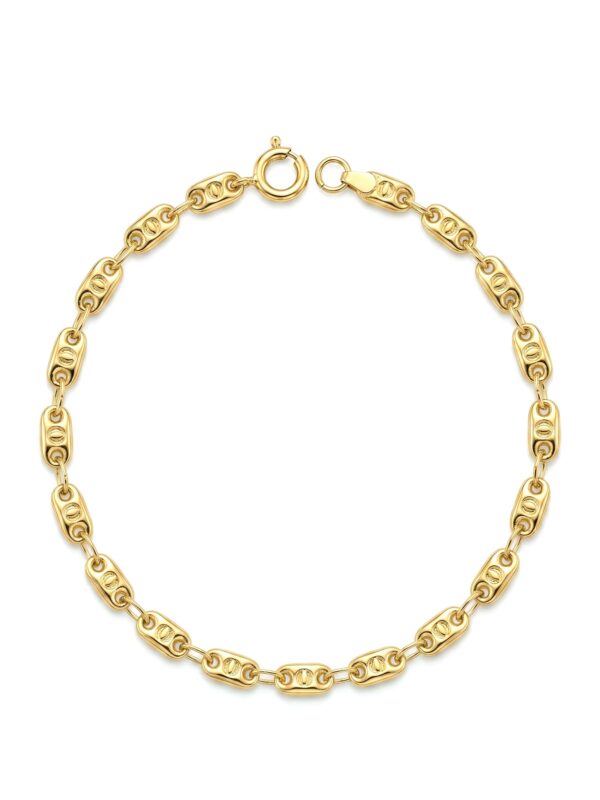 PL049 PULSERA RÚSTICA DIAMANTADA EN ORO 18 KILATES