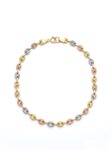 PL058 PULSERA ESLABONES GC TRICOLOR EN ORO 18 KILATES