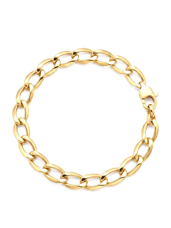 PL004 PULSERA ESLABÓN OVALADO EN ORO ITALIANO