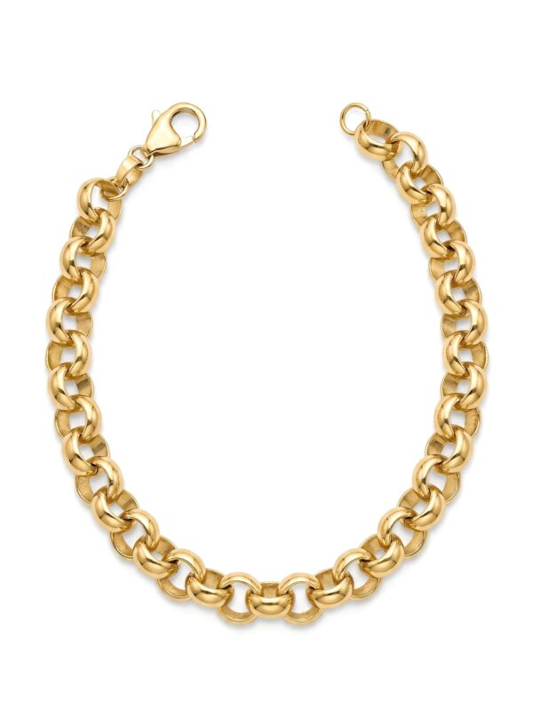 PL009 PULSERA TEJIDO ROLL ON EN ORO ITALIANO