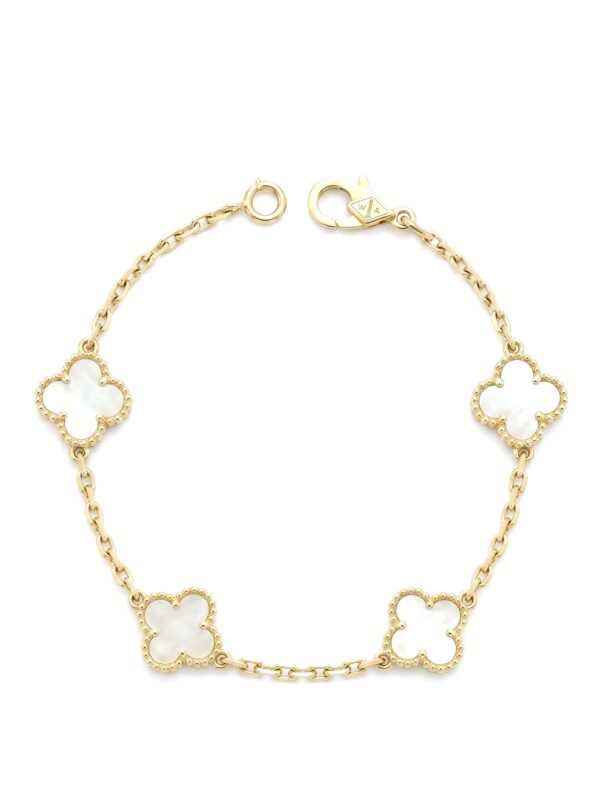 PL020 PULSERA TRÉBOL EN ORO 18 KILATES