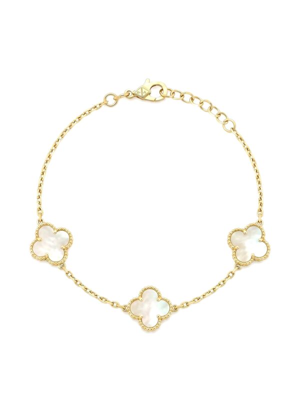 PL021 PULSERA DE TRÉBOL EN ORO ITALIANO