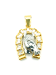 DJ002 DIJE HERRADURA EN ORO 18 KILATES