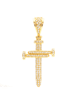 DJ020 DIJE CRUZ CART CLAVOS EN ORO 18 KILATES