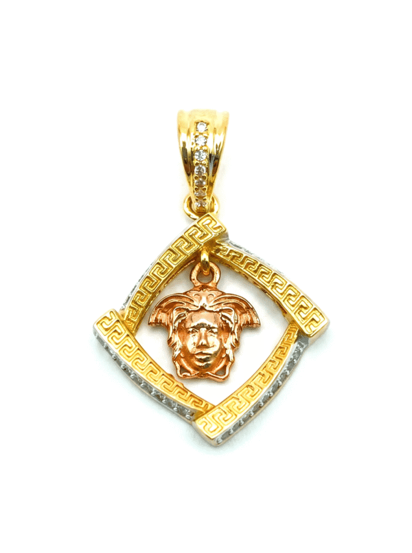 DJ030 DIJE DE MEDUSSA EN ORO 18 KILATES