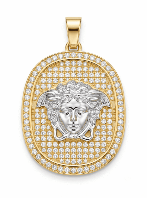 DJ052 DIJE MEDUSA EN ORO 18 KILATES