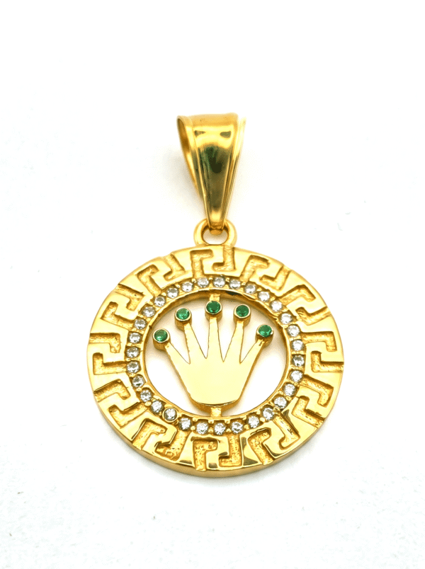 DJ056 DIJE CORONA EN ORO 18 KILATES