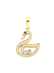 DJ074 DIJE CISNE EN ORO 18 KILATES