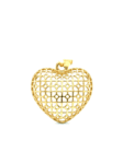 DJ078 DIJE CORAZÓN CESTA EN ORO 18 KILATES