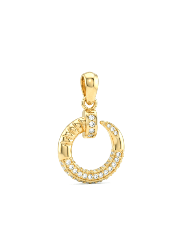 DJ079 DIJE CIRCULAR PUNTILLA EN ORO 18 KILATES