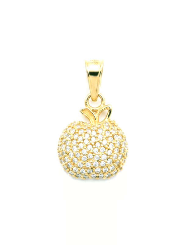 DJ087 DIJE MANZANA EN ORO 18 KILATES
