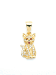 DJ090 DIJE GATO EN ORO 18 KILATES