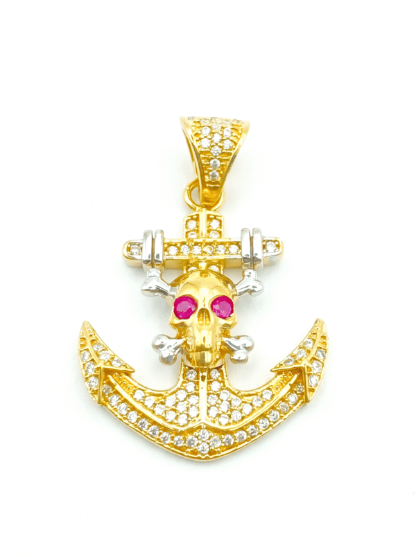 DJ101 DIJE ANCLA PIRATA EN ORO 18 KILATES