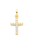 DJ107 DIJE CRUZ LINEAL EN ORO 18 KILATES