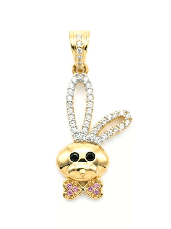 DJ128 DIJE CONEJO CARICATURA EN ORO 18 KILATES