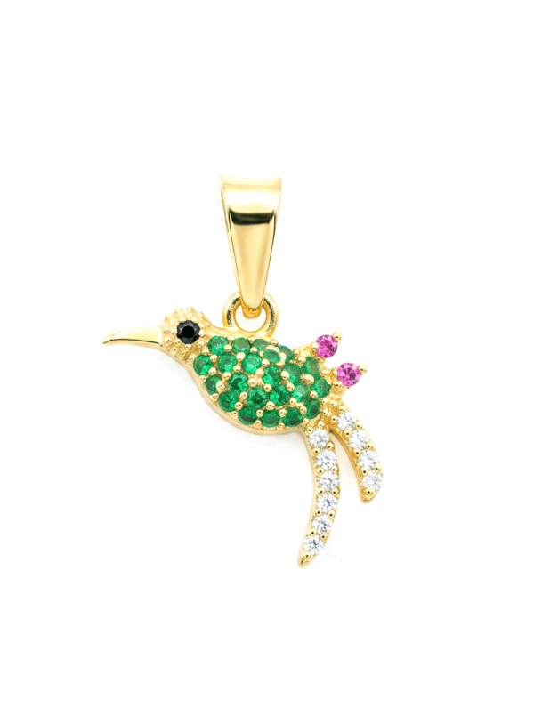 DJ133 DIJE COLIBRÍ EN ORO 18 KILATES