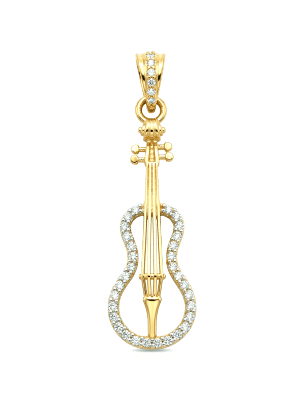 DJ136 DIJE VIOLONCELLO EN ORO 19 KILATES