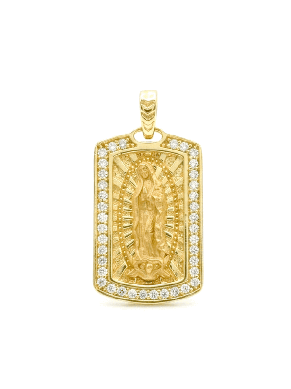 DJ138 DIJE VIRGEN MORENA EN ORO 18 KILATES