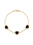 PL074 PULSERA CORAZONES EN ORO ITALIANO