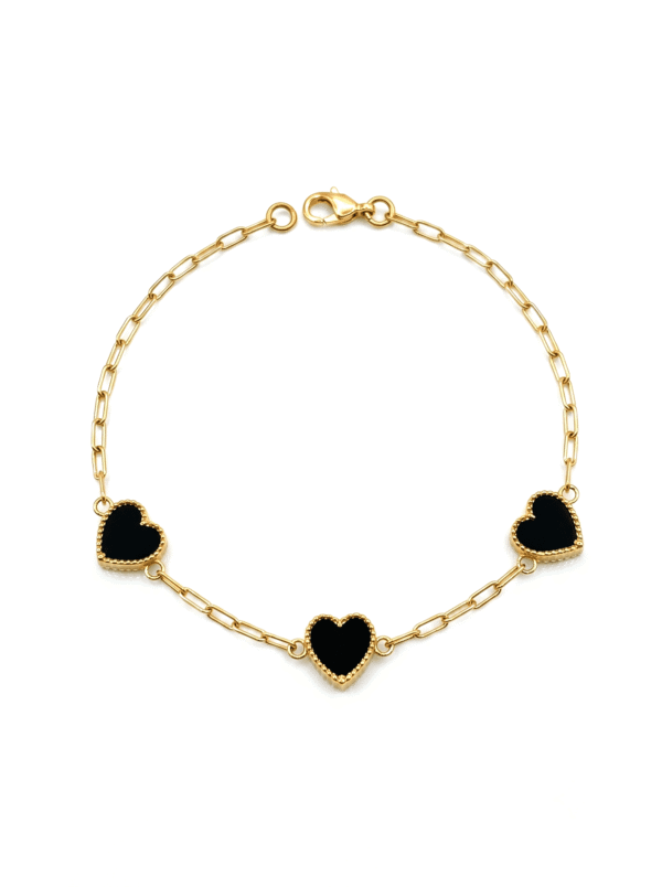 PL074 PULSERA CORAZONES EN ORO ITALIANO