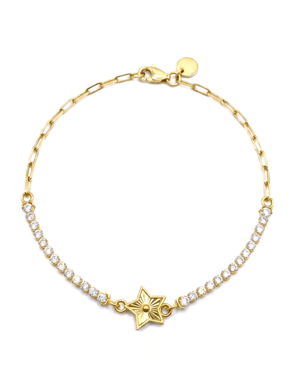 PL075 PULSERA ESTRELLA EN ORO ITALIANO
